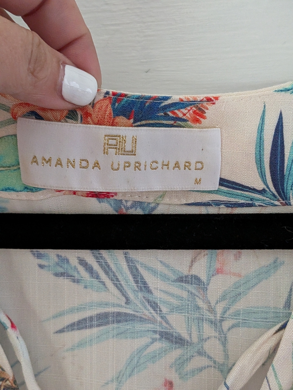 Amanda Uprichard Floral Lace-Up Shift Dress 100% Viscose Size M - Picture 3 of 5